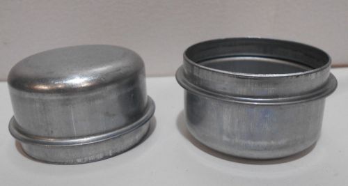Lot of 2 new  1-15/16 od steel non-threaded hub grease caps