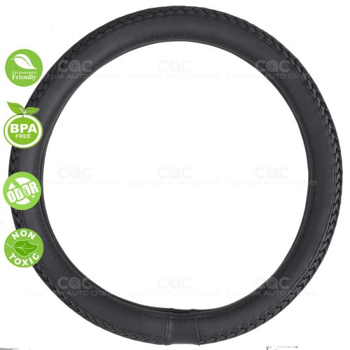 Braids steering wheel cover for car suv genuine odorless material black