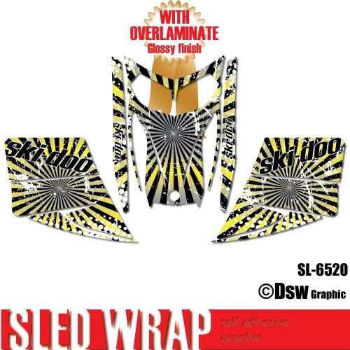 Sled wrap decal sticker graphics kit for ski-doo rev mxz snowmobile 03-07 sl6520