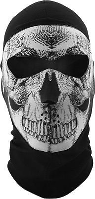 Zan headgear white/black adult coolmax skull balaclava 2016