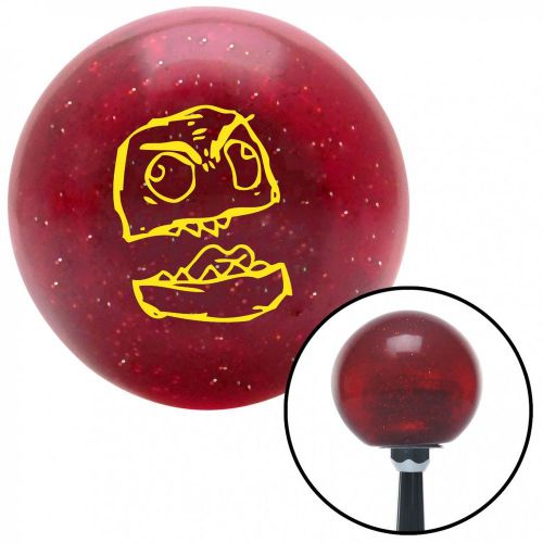 Yellow canadian red metal flake shift knob with 16mm x 1.5 insertstyle manual