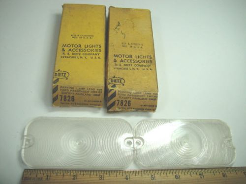 1964 65 ford thunderbird front turn signal lenses lens  new in box clear pair