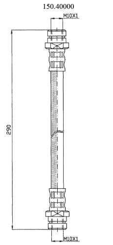 Brake hydraulic hose fits 1973-1979 honda civic  centric parts