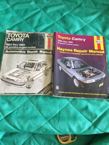 2 haynes repair manual 1983 - 1991 toyota camry