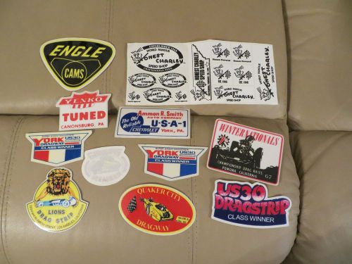 Drag racing memorabilia racing window stickers - new