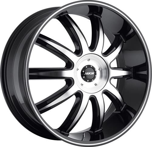 24 inch wheels + tires mkw m112 black avalanche 2007 2008 2009 2010 2011 2012