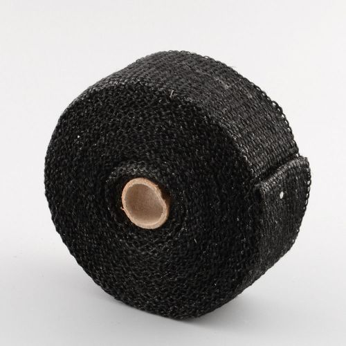 Heat exhaust thermo wrap tape 2&#034; x 10m fireproof insulating roll black 1022c