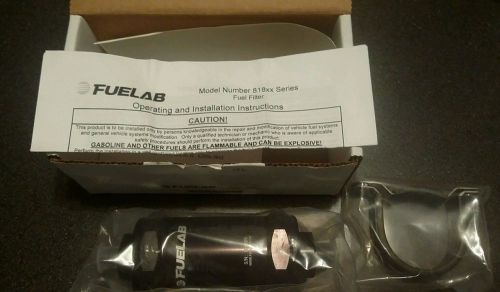 Fuelab 81821-1 fuel filter 75 micron -6an black