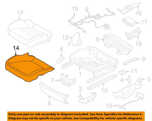 Porsche oem 15-16 macan front seat-seat cushion pad right 95b881256r