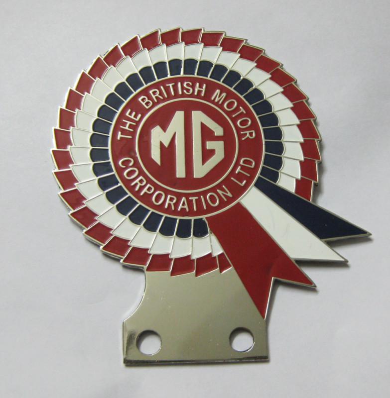 The british motor mg corporation ltd car grill badge emblem logos metal enamled 