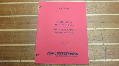 Westerbeke 15162 genuine oem 80 120 diesel engine br30 br45 generator parts list