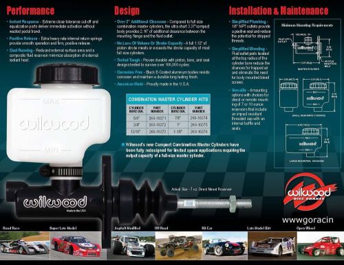 Wilwood new design master cylinder fast track order  all sizes -