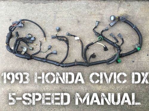 1992 honda civic dx engine wire harness obd1 5speed oem complete uncut 93 92