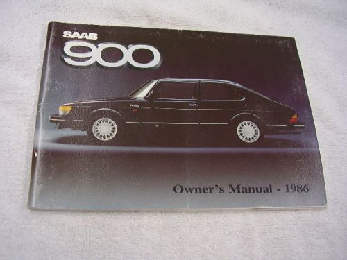 1986 saab 900  owners manual