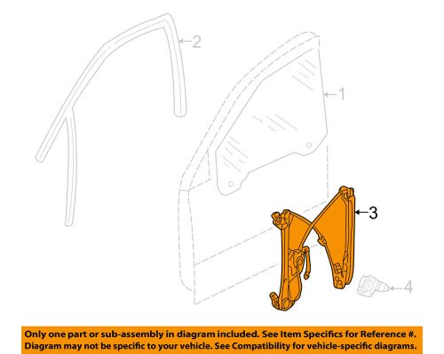 Audi oem 00-04 a6 quattro front door-window regulator 4b0837462c