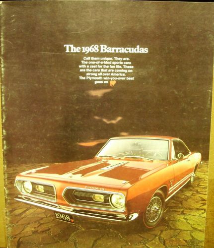 1968 plymouth barracuda original color dealer sales brochure