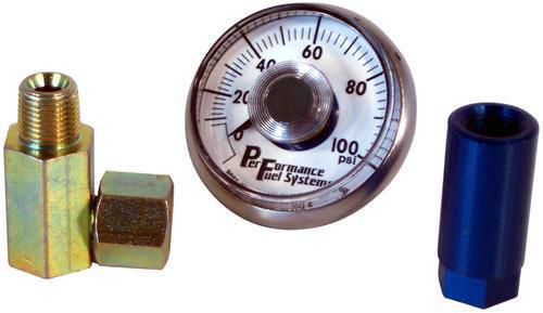 Mechanical fuel pressure gauge 0-100 psi w/ connector  free shipping!
