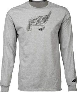 Fly racing heather mens track long sleeve dirt bike t-shirt mx atv 2015