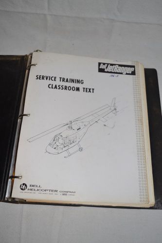 Vintage 1967 bell helicopter service training classroom text manual jet ranger