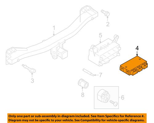 Vw volkswagen oem touareg trailer hitch-rear bumper-control module 7p0907383f