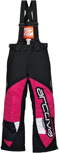 Arctiva snow snowmobile kids 2017 comp insulated bibs/pants (pink/wht) 16 youth