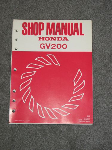 Honda gv200  shop manual oem 6189400