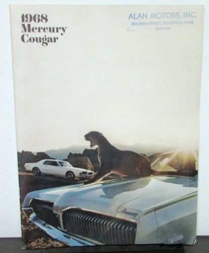 1968 mercury dealer large sales brochure cougar xr-7 gt-e rare