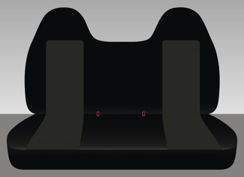 Ford f 150-250-350 with molded headrest front bench in black and cahrcoal cotto