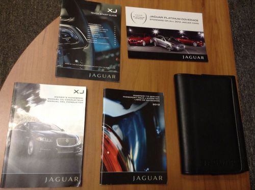 2012 jaguar xj owners manual with case