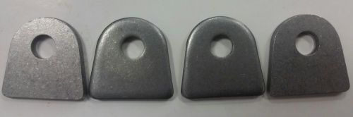 Chassis mounting tab body tab, 3/16” thick steel, 3/8” hole 4 pack flat fab