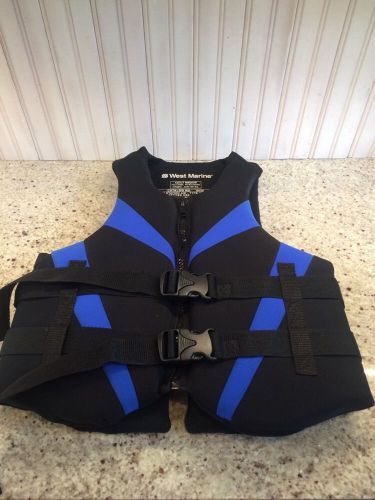 West marine black and blue adult medium life jacket personal flotation device