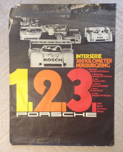 1973 original porsche 911 martini 123 nuburgring factory racing poster 914 928