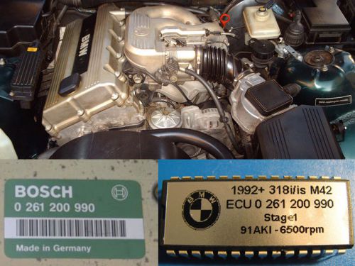 Bmw 318i/is 1992+ performance chip stage 1 (north american ecu ending 990, 282)