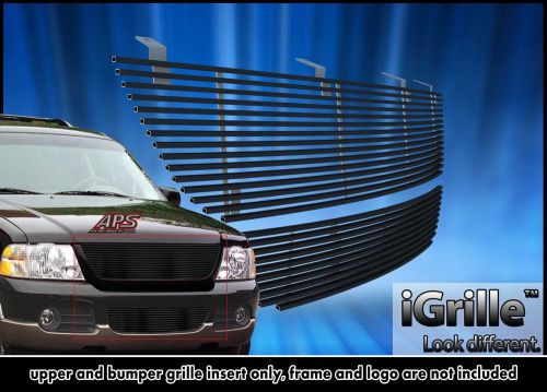 For 2002-2005 ford explorer stainless steel black billet grille combo