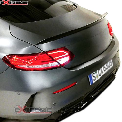 C63s sport style rear added gloss black side apron fin bumper canard for w205 mb