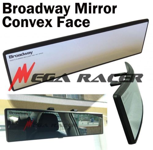 Jdm 1pc broadway 300mm convex white tint rear-view clip-on mirror #sa25 lexus