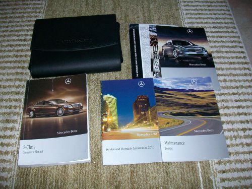 2010 mercedes s-class s class owners manual kit with leather holder