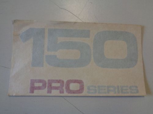 Evinrude 150 pro series single decal silver / red 5 3/8&#034; x 2 7/8&#034; marine boat