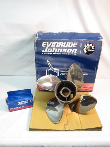 New genuine oem omc evinrude 0763942 763942 cyclone tbx 14 1/8&#034;x19” rh propeller