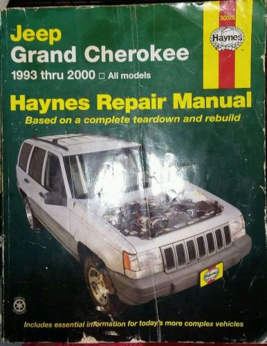 Haynes jeep grand cherokee 1993-2000 repair manual used