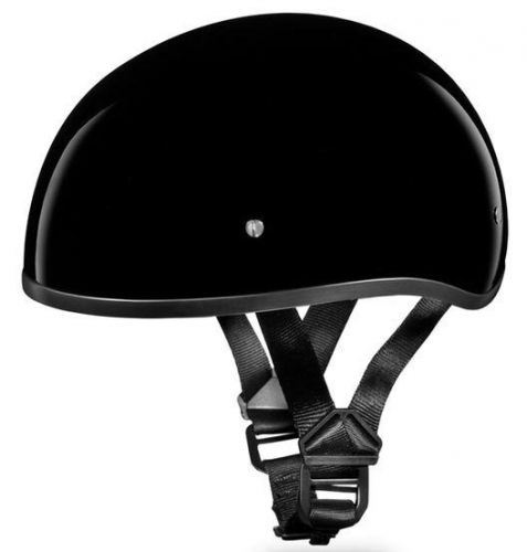 Smallest dot ever! daytona gloss black motorcycle half helmet brand new size 4xl