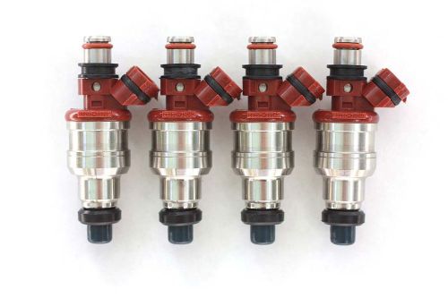 Set 4 pieces red top complete fuel injectors 23209-35040 for toyota 22re