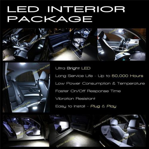 2006-2012 lexus is250 is350 interior xenon white led light bulbs package kit 12x