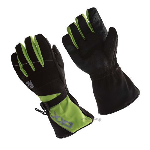Snowmobile ckx throttle gloves black green xlarge adult snow winter waterproof