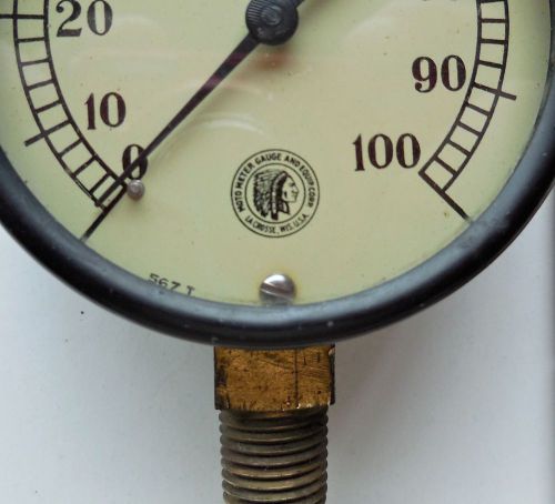 Vintage motometer gauge and equipment 100 lb gauge