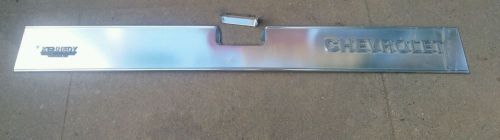 Oem  1973 -87 chevy chevrolet truck tailgate trim finish panel pickup molding