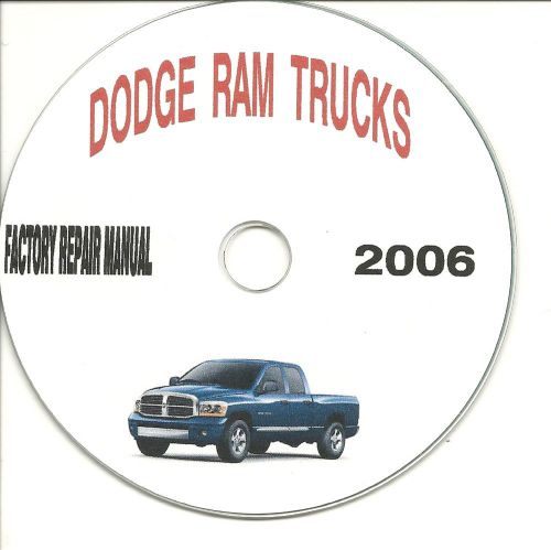 2004 - 2006 dodge ram trucks 1500 2500 3500  service/repair manual cd