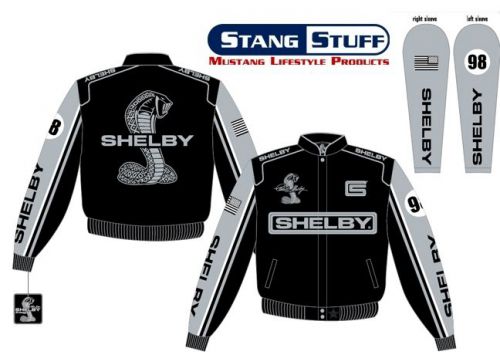 Shelby mustang logo jacket &#034;98&#034; - great looking new design - carroll shelby