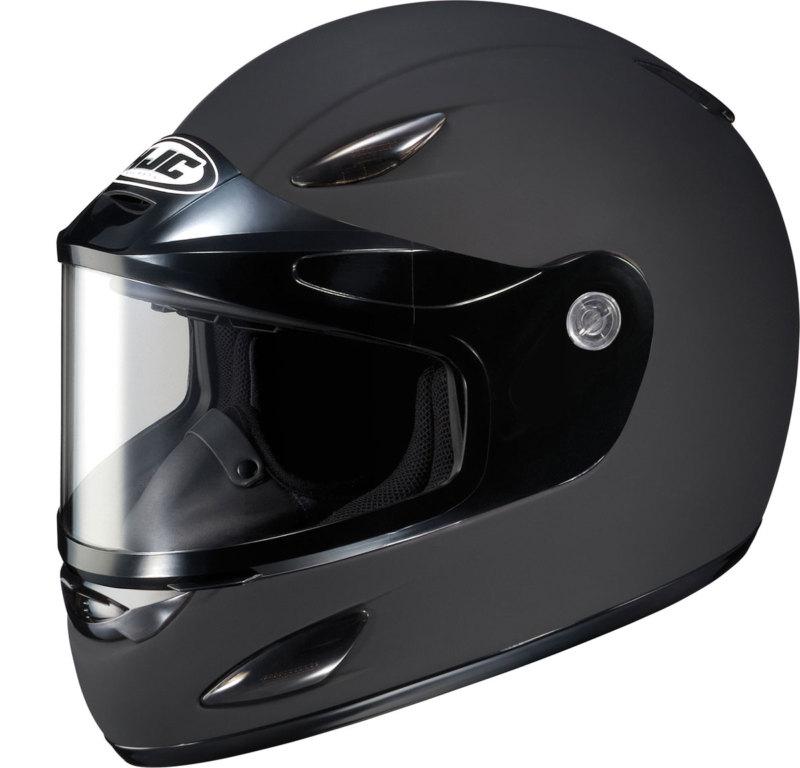 Hjc cs-y youth full face snowmobile helmet matte black size small/medium