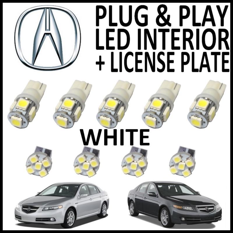 9x green led lights interior package kit for 2004-2008 acura tl al1g